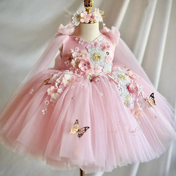 Baby Girls Pink Flower Dress