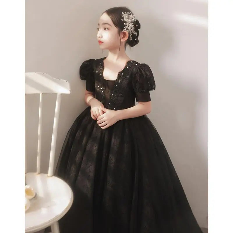 Girls Puffy Princess Luxurious Fashion Dress