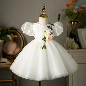 Princess Dress White Fashionable For Wedding Birthday Party