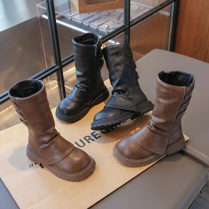 Girls Mid-calf Boots Fashion