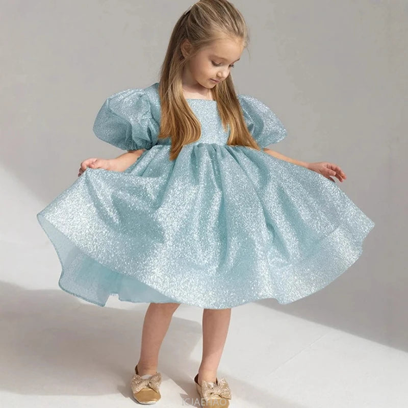Elegant Baby Sequin Beauty Pageant Dress Toddler Birthday Dress