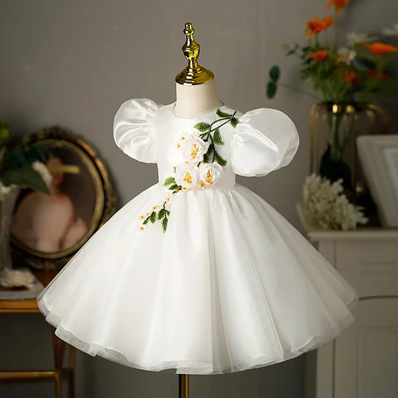Princess Dress White Fashionable For Wedding Birthday Party