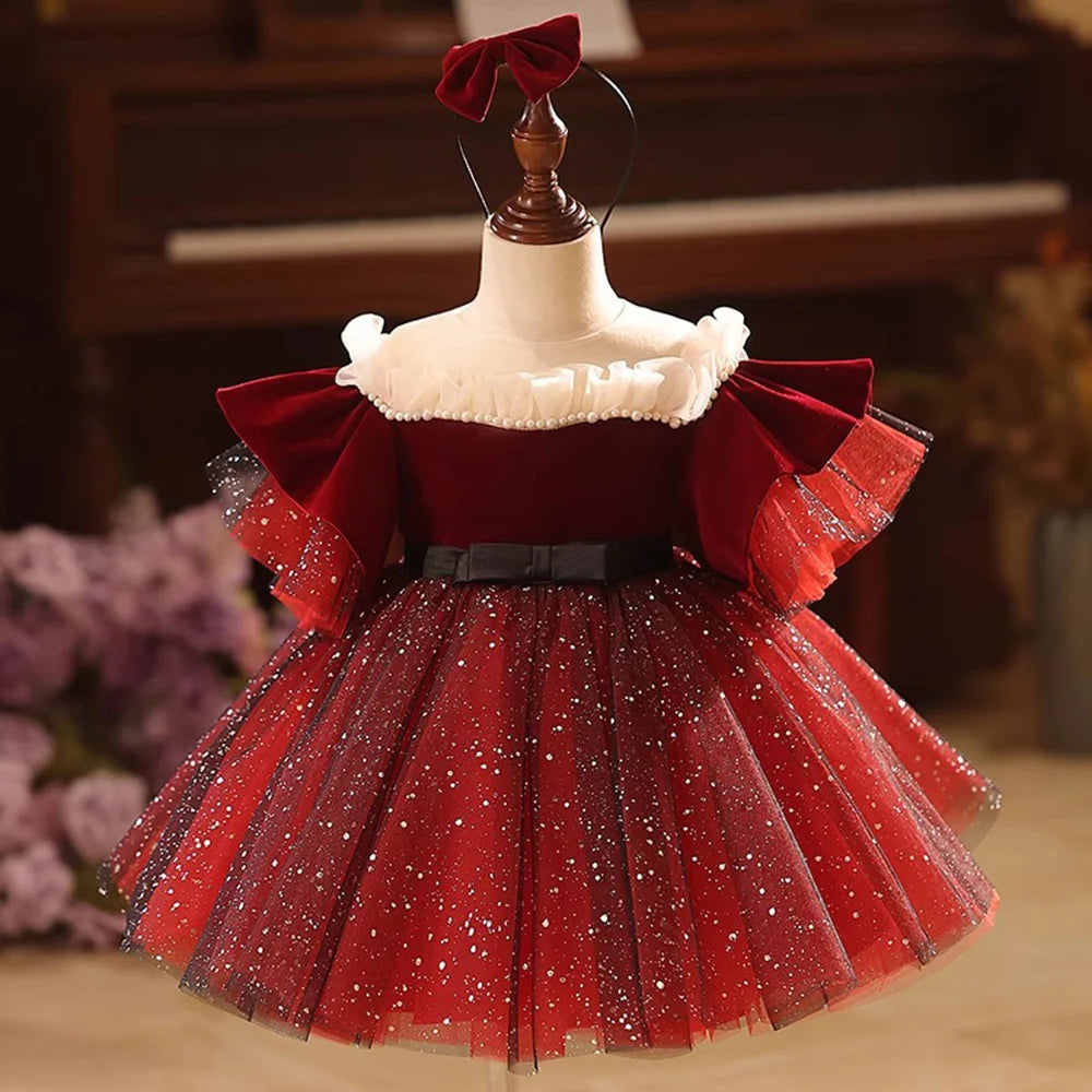 LUXURY GIRL DRESS TULLE FOR KIDS BIRTHDAY PARTY BALL GOWN