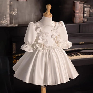 Elegant Baby Girl Wedding Dress Toddler First Birthday Party Princess Dress