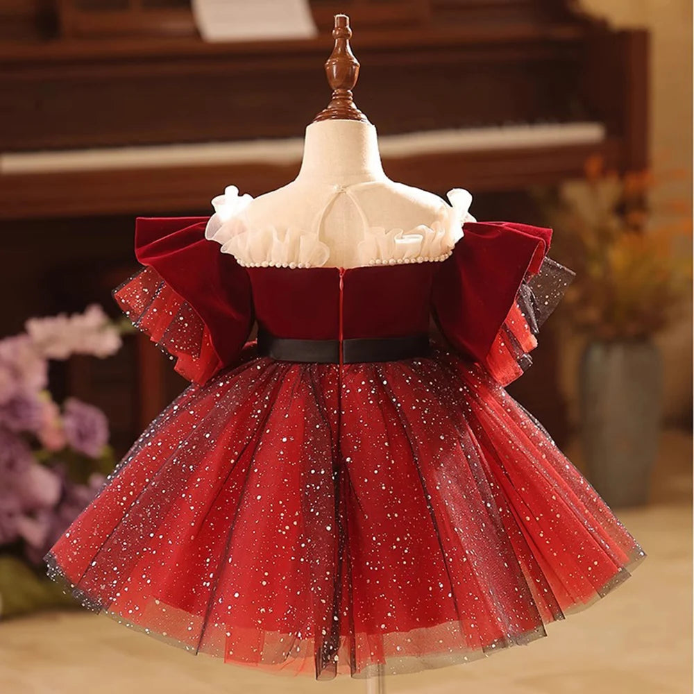 LUXURY GIRL DRESS TULLE FOR KIDS BIRTHDAY PARTY BALL GOWN