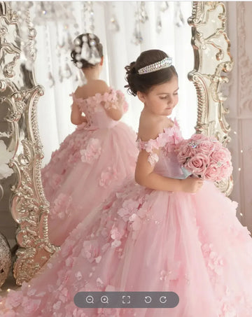 Ruffles Flower Girls Dress for Weddings Party